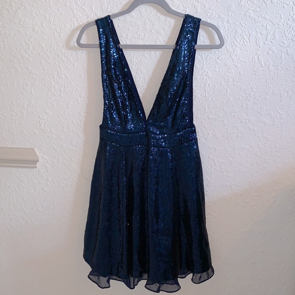 Blue sequin Mini dress